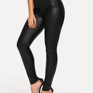 NWT High waisted skinny leather jeans